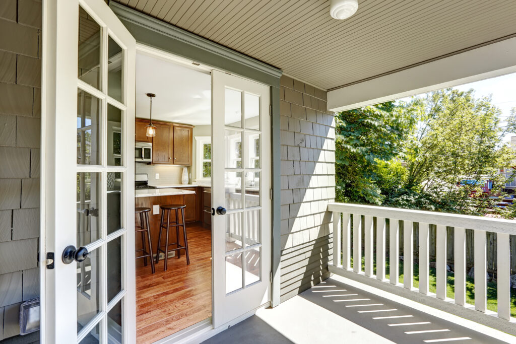 French doors in home